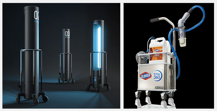 Surfacide&reg; Helios Disinfection System and Clorox products